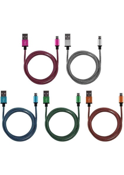 20 cm 1 M 2 M Mikro USB Kablosu Kısa Hızlı Şarj Naylon USB Sync Veri Kablosu Cep Telefonu Android Adaptör Şarj Aleti Kablosu Samsung Için (Yurt Dışından)