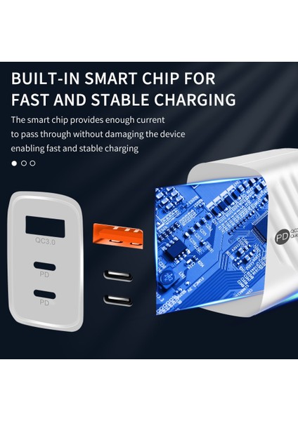 Olaf USB C Şarj Cihazı Qc 3.0 3 Bağlantı Noktalı Duvar Şarj Cihazı Tip C Telefon Adaptörü Iphone 12 13 Xiaomi Huawei Pd 45W Hızlı Şarj Şarj Cihazı (Yurt Dışından) fırsatları