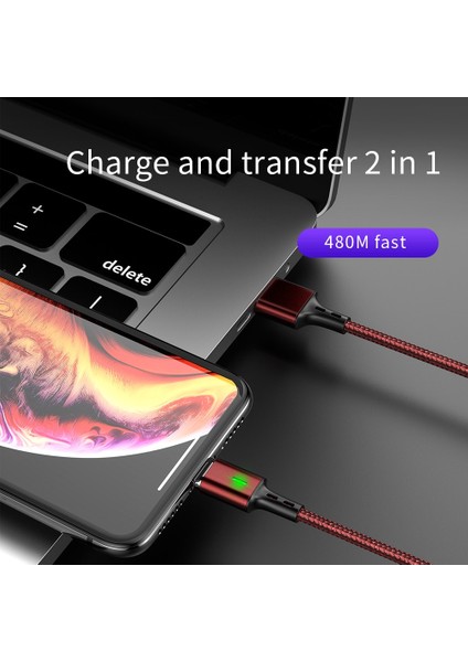 Twitch Manyetik Kablo iPhone 11 7 8 Artı x Xs Max Xr Hızlı Şarj USB Kablosu iPhone 5 5s 6s Artı Manyetik Şarj Kablosu (Yurt Dışından)