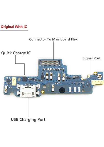 Xiaomi Redmi Için Not 4x NOTE4X USB Yuva Konnektörü Şarj Portu Flex Kablo USB Şarj Aleti Fişi Onarım Parçaları (Yurt Dışından)