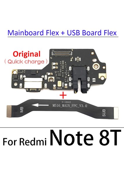 Orijinal USB Şarj Ünitesi Bağlantı Noktası Esnek Şarj Kablosu Mikrofon Kurulu Xiaomi Redmi Için Not 8t 9s 9 Pro/mi Poco X3 (Yurt Dışından) modelleri