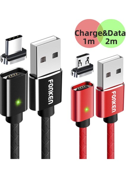 Manyetik Mikro USB Kablosu Mıknatıs USB Tip C Telefon Kablosu Için Şarj 3A Mobil Hızlı Şarj Kablosu Android Hızlı Veri Kabloları (Yurt Dışından)