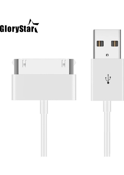 Adet 3.2 Feet 1m Beyaz Renkli USB Senkronizasyon ve Şarj Kablosu Apple IPhone 4/4s, IPhone 3g/3gs, iPad 1/2/3, Ipod Için (Yurt Dışından)