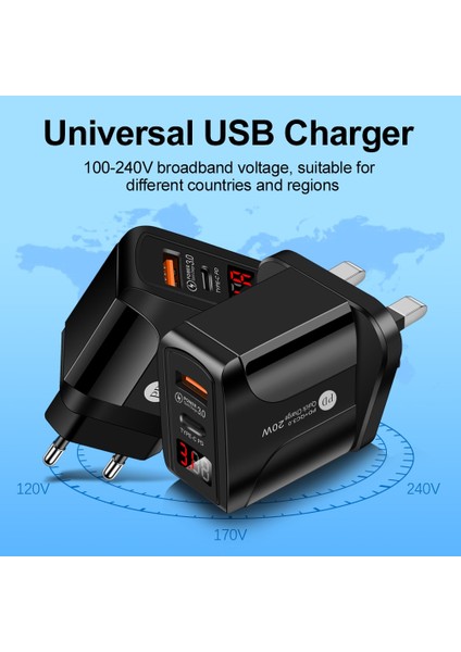 Hızlı Pd Şarj Cihazı 20W Qc3.0 USB Tip C Hızlı Şarj Cihazı Güç Adaptörü iPhone 12 11 8 Artı Samsung Xiaomi Huawei Telefon Pd Şarj Cihazı (Yurt Dışından) modelleri