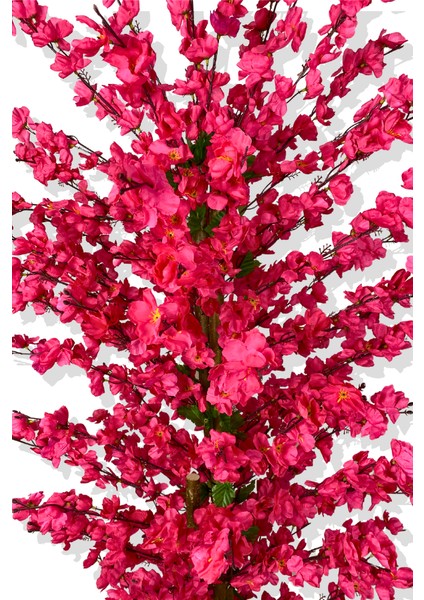 Fuşya Bahar Dalı 180 cm Yapay Ağaç 30X30 Metal Saksı