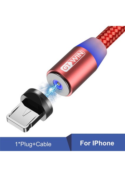 Gtwın Manyetik Kablo Mikro USB C Tipi Şarj Cihazı iPhone Samsung Xiaomi Için Mıknatıs USB Kablosu Hızlı Şarj Telefon Şarj Kablosu Tel (Yurt Dışından)
