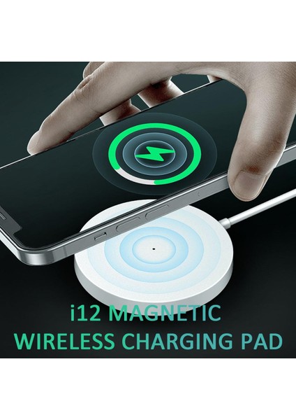 iPhone 12 13 14 Pro Max 12 13PRO Qi Hızlı Şarj Cihazı iPhone 12 Mini USB C Adaptörü Için 15W Manyetik Kablosuz Şarj Cihazı (Yurt Dışından)