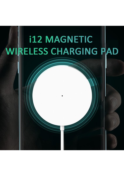 iPhone 12 13 14 Pro Max 12 13PRO Qi Hızlı Şarj Cihazı iPhone 12 Mini USB C Adaptörü Için 15W Manyetik Kablosuz Şarj Cihazı (Yurt Dışından) modelleri