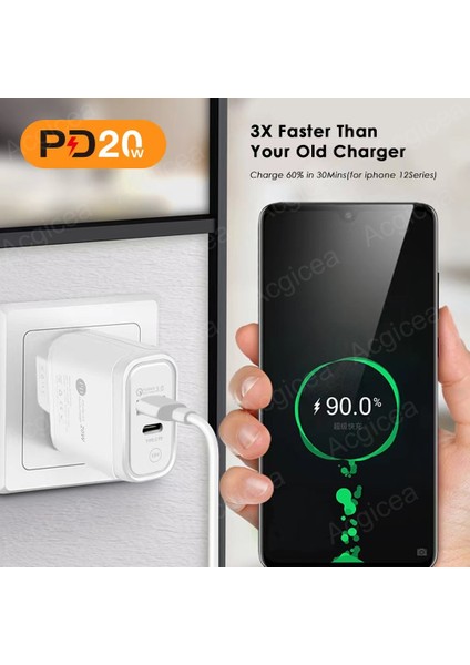 Pd 20W USB Şarj Aleti Qc3.0 Hızlı Şarj iPhone 12 11 Pro Max Xiaomi 10 Samsung Oneplus Evrensel Adaptör Cep Telefonu Şarj Cihazı (Yurt Dışından) fiyatları
