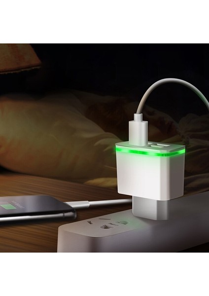 Cep Telefonu Şarj Cihazı 4 USB Hızlı Şarj Seyahat Şarj Adaptörü iPhone Samsung Android Tip-C Mikro Kablo Çift USB Şarj Cihazları (Yurt Dışından) fiyatları