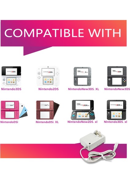 Yeni 3ds Xl Şarj Kiti, Nintendo Için Ac Güç Adaptörü Şarj Cihazı ve Stylus Kalem Yeni 3ds Xl, Duvar Seyahat Şarj Cihazı Güç Kablosu Kablosu (Yurt Dışından) fiyatları