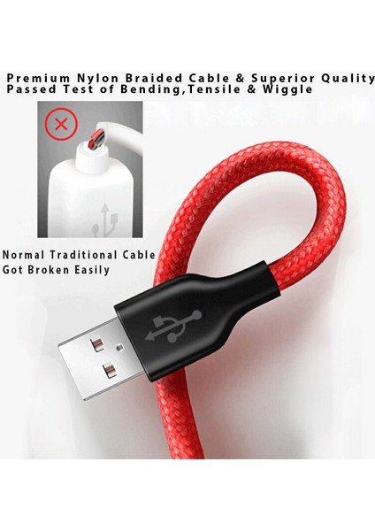 C Tipi USB Kablosu Hızlı Şarj Veri Iletim Hattı Naylon Örgülü Huawei P20/MATE20/XIAOMI X3/samsung S9 Evrensel (Yurt Dışından) fırsatları