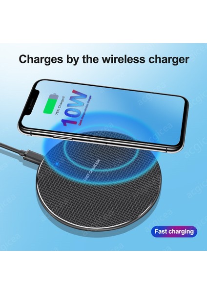 10W Kablosuz Şarj Cihazı iPhone 11 12 x Xr Xs Max 8 Hızlı Kablosuz Şarj Samsung Xiaomi Huawei Telefonu Için Qi Şarj Cihazı Kablosuz (Yurt Dışından) fiyatları
