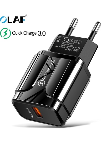 3A Hızlı Şarj 3.0 USB Şarj Cihazı Ab Duvar Cep Telefonu Şarj Adaptörü iPhone x Max 7 8 Qc3.0 Samsung Xiaomi Için Hızlı Şarj (Yurt Dışından)
