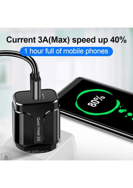 3A Hızlı Şarj 3.0 USB Şarj Cihazı Ab Duvar Cep Telefonu Şarj Adaptörü iPhone x Max 7 8 Qc3.0 Samsung Xiaomi Için Hızlı Şarj (Yurt Dışından) modelleri