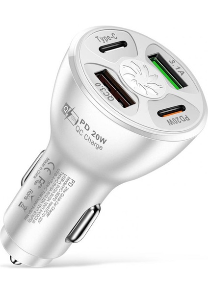Qc3.0 Hızlı Şarj Cihazı Tak ve Çalıştır Hızlı Şarj 4 Port USB Tip-C Araç Şarj Soketi Araba Aksesuarları (Yurt Dışından) indirimleri
