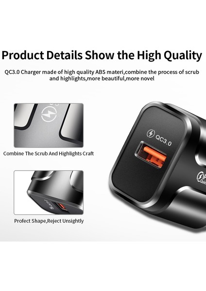 Uslıon Hızlı Şarj Qc 3.0 USB Abd, Ab Şarj Cihazı Evrensel Cep Telefonu Şarj Cihazı Duvar Hızlı Şarj Adaptörü iPhone Samsung Xiaomi (Yurt Dışından) fırsatları