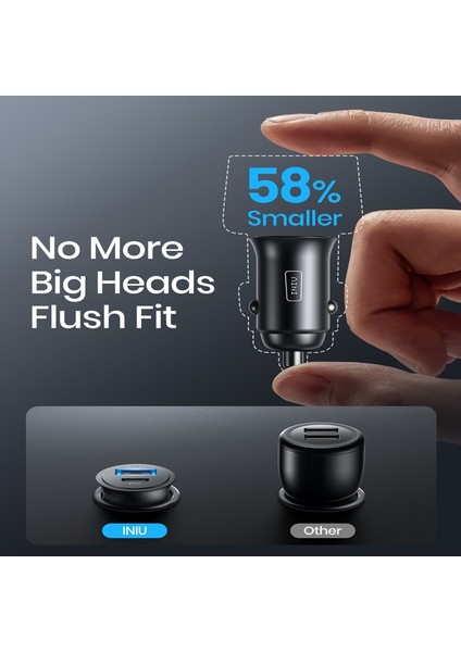 Inıu 60W USB Araç Şarj Cihazı 5A Tip C Pd Qc Hızlı Şarj Telefon Adaptörü iPhone 14 13 12 11 Pro Max 8 Xiaomi Samsung S21 S20 S10 (Yurt Dışından) fırsatları