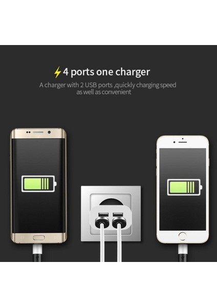 Ab Tak 2 Port LED Işık USB Şarj Aleti 5 V 2A Duvar Adaptörü Cep Telefonu Mikro Veri Şarj iPhone iPad Samsung 4.8 (Yurt Dışından) modelleri