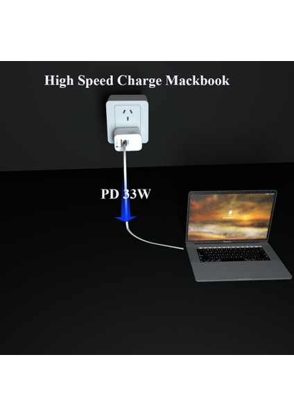65W Gan Şarj Cihazı Pd Hızlı Şarj Çift Bağlantı Noktalı USB C Duvar Şarj Cihazı MacBook iPad iPhone 13 12 Pro Max 11 Samsung Xiaomi Oneplus (Yurt Dışından) modelleri