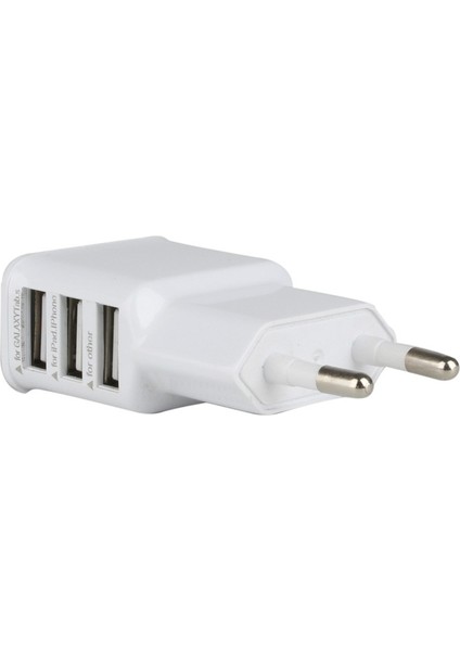 Yüksek Kaliteli Ab Tak 3 Port Çoklu Duvar USB Akıllı Şarj Adaptörü Cep Telefonu Cihazı 5 V 2A iPhone iPad Için Hızlı Şarj (Yurt Dışından) fiyatları