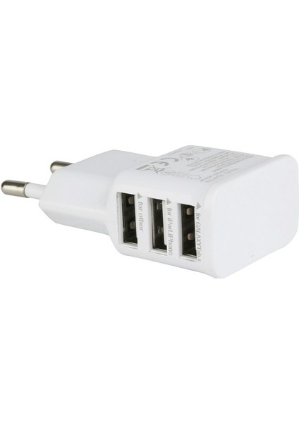 Yüksek Kaliteli Ab Tak 3 Port Çoklu Duvar USB Akıllı Şarj Adaptörü Cep Telefonu Cihazı 5 V 2A iPhone iPad Için Hızlı Şarj (Yurt Dışından) modelleri