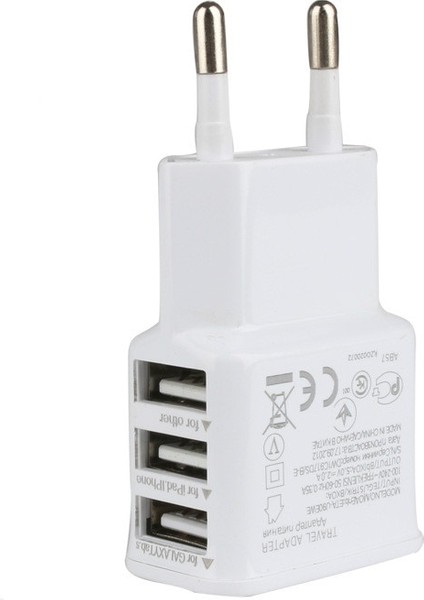 Yüksek Kaliteli Ab Tak 3 Port Çoklu Duvar USB Akıllı Şarj Adaptörü Cep Telefonu Cihazı 5 V 2A iPhone iPad Için Hızlı Şarj (Yurt Dışından) fırsatları