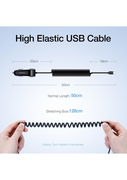 Raxfly Araba Şarjı Araba USB Hızlı Şarj Cihazı 3.0 Xiaomi Araç Şarj Cihazı Cep Telefonu Için Mikro Tip C Hızlı Kablo iPhone Şarj Cihazları Için (Yurt Dışından) fiyatları