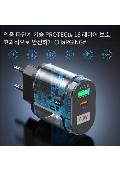 Uslıon Gan 65W Şarj Cihazı Tablet Dizüstü Bilgisayar Hızlı Şarj Cihazı C Tipi Pd Hızlı Şarj Cihazı Kore Şartname Fiş Adaptörü iPhone Samsung Için (Yurt Dışından) fiyatları