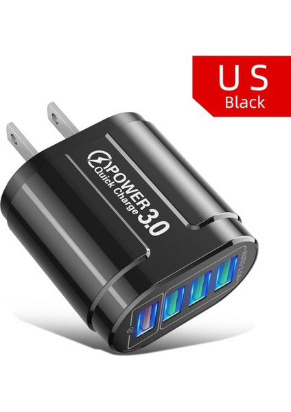 Lovebay 4 Port USB Hızlı Şarj Cihazı Hızlı Şarj 3.0 48W LED Evrensel Duvar Cep Telefonu Tablet Şarj Cihazları Hızlı iPhone Için Şarj (Yurt Dışından)