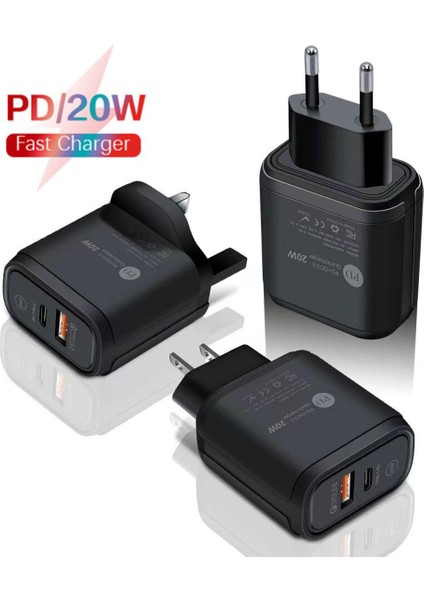 Hızlı Şarj 3.0 USB Şarj Cihazı Taşınabilir Duvar Hızlı Şarj Pd Adaptörü iPhone 13 12 Pro Xiaomi 12 Samsung C Tipi Telefon Şarj Cihazları (Yurt Dışından)
