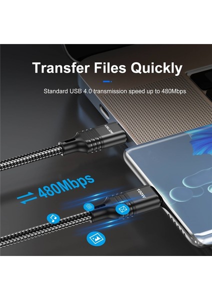 Uslıon 100W USB C Tipi C Kablosu Macbook Pro Için Usb-C Pd Hızlı Şarj Şarj Aleti Kablosu Veri Kablosu Samsung Xiaomi Için Tip-C Kablo (Yurt Dışından) modelleri