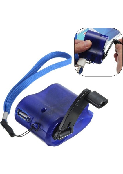 Evrensel USB El Şarj Cihazı Açık Seyahat El Krank Şarj Powerbank Elektrik Jeneratörü Şarj Cep Telefonu Kamera Dinamo (Yurt Dışından)
