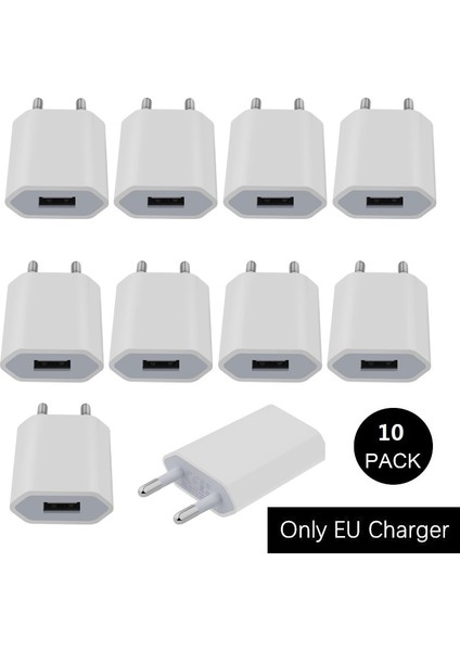 10 Adet/grup Abd/ab Tak 5 V 1A Ac USB Şarj Duvar Güç Adaptörü Samsung Için iphone Htc Huawei Xiaomi Cep Telefonu Şarj Cihazı (Yurt Dışından) fiyatları