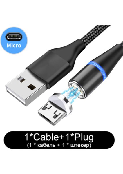 Manyetik Kablo Hızlı Şarj Mıknatıs Şarj Cihazı Mikro USB Tip C Kablo Cep Telefonu Tel Kablosu Ulefone Not 12 P Nubia Redmagıc 6 S (Yurt Dışından)