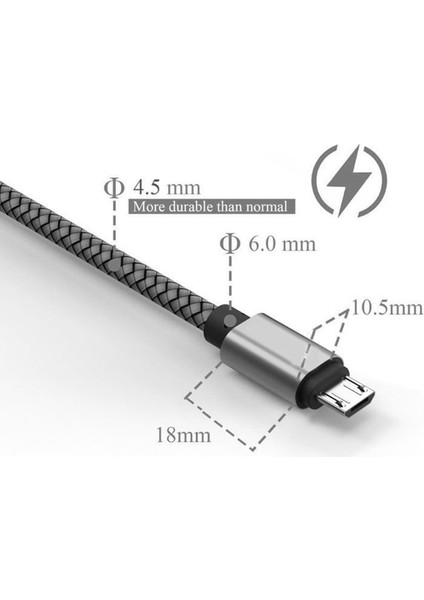 Mikro USB Kablosu 3 M 2 M Şarj Şarj Aleti Kablosu Veri Kablosu Huawei P Akıllı 2019 P9/P10 Lite P9 Y3 Y5 Y6 Y9 Onur 8x 8s 7c 20I 7A (Yurt Dışından) modelleri