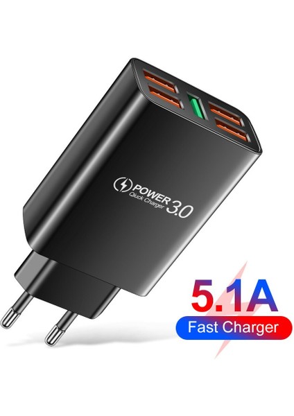 Port Qc2.0 USB Hızlı Şarj Cihazı USB Masaüstü Şarj Cihazı 40W Max iPhone Samsung Xiaomi Cep Telefonu Tablet Için Şarj Istasyonu (Yurt Dışından)