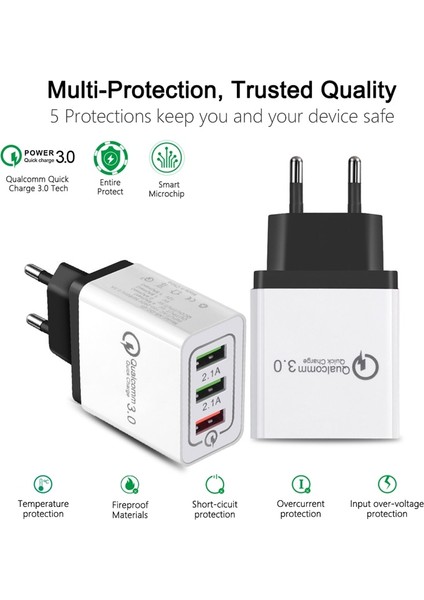Oppselve Hızlı Şarj 3.0 USB Şarj Aleti 18W Qc3.0 Hızlı Şarj Turbo Duvar Şarj Cihazı iPhone Samsung Xiaomi Için Cep Telefonu Şarj Cihazı (Yurt Dışından) modelleri