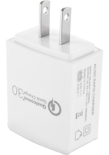 Qc3.0 Ac/güç Adaptörü Hızlı Şarj Cihazı Hızlı Şarj Güvenli ve Kararlı Beyaz (Yurt Dışından)