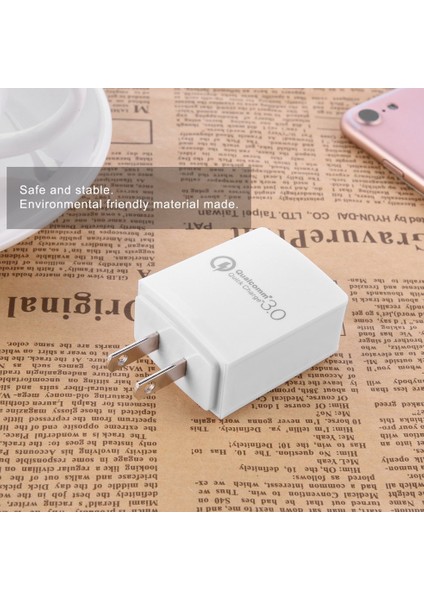 Qc3.0 Ac/güç Adaptörü Hızlı Şarj Cihazı Hızlı Şarj Güvenli ve Kararlı Beyaz (Yurt Dışından) fırsatları