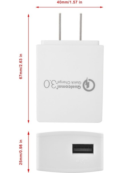 Qc3.0 Ac/güç Adaptörü Hızlı Şarj Cihazı Hızlı Şarj Güvenli ve Kararlı Beyaz (Yurt Dışından) indirimleri