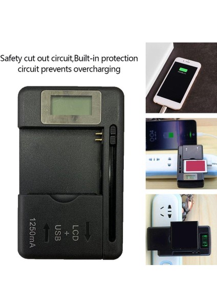 USB Bağlantı Noktalı Telefonlar Için Evrensel Mobil Pil Şarj Cihazı LCD Gösterge Ekranı (Yurt Dışından) modelleri