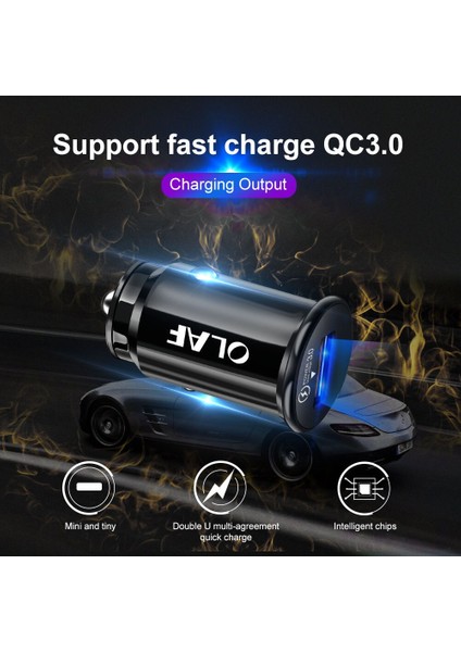 Mini Hızlı Şarj 3.0 Araç Şarj Cihazı iphone Samsung Için Hızlı Şarj Qc 3.0 Araç Şarj Cihazı Xiaomi Huawei Için Araç Telefonu USB Şarj Aleti (Yurt Dışından) fiyatları