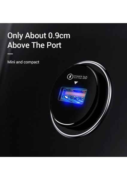 Mini Hızlı Şarj 3.0 Araç Şarj Cihazı iphone Samsung Için Hızlı Şarj Qc 3.0 Araç Şarj Cihazı Xiaomi Huawei Için Araç Telefonu USB Şarj Aleti (Yurt Dışından) fırsatları