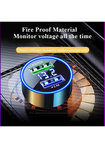 USB Araç Şarj Çift Bağlantı Noktalı 120W Süper Hızlı Şarj Adaptörü Samsung Galaxy Xiaomi Huawei iPhone 13 12 11 Pro Max 7 8 Artı (Yurt Dışından) fırsatları