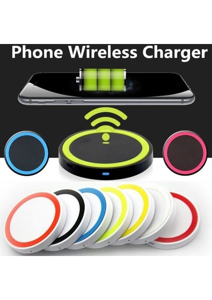 iPhone Için Samsung USB Qi Şarj Pedi Için Taşınabilir Seyahat Mini Hızlı Kablosuz Şarj Cihazı (Yurt Dışından)