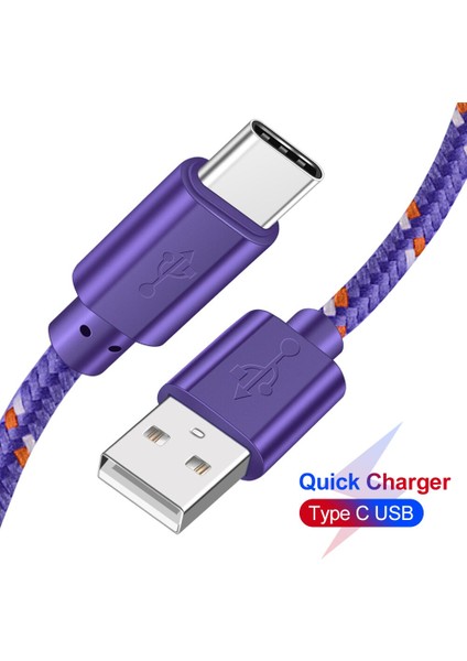 Redmi Not 8 Için USB C Tipi Şarj Aleti Kablosu Samsung USB C Hızlı Şarj Kablosu Huawei P30 Pro Için USB C Tipi Tel (Yurt Dışından)