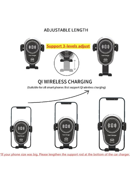 75W Araç Kablosuz Şarj Cihazları Telefon Şarj Cihazı Hava Firar Tutucu iphone 14 13 12 Pro Max Samsung Huawei Hızlı Araç Şarj Istasyonu (Yurt Dışından) modelleri