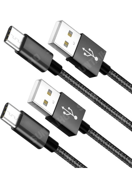2 Paket Hızlı Şarj 3A USB C Tipi Kablo Samsung S21 20 Ultra Artı Xiaomi Huawei P30PRO Tip-C Veri Kablosu Şarj Cihazı Usb-C (Yurt Dışından)