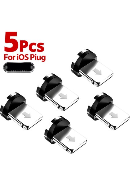 Yuvarlak Manyetik Kablo Fişi 8 Pin Tip C Mikro USB C Fişler Telefon Mıknatıs Şarj Cihazı Fiş Değiştirme Ipuçları iPhone 11 Hat Şarj (Yurt Dışından)